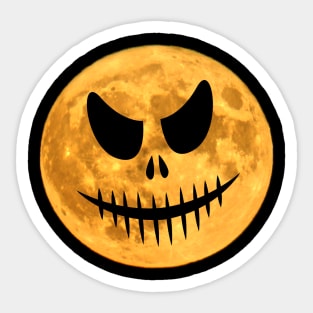 Full Moon Pumpkin Halloween Moon Sticker